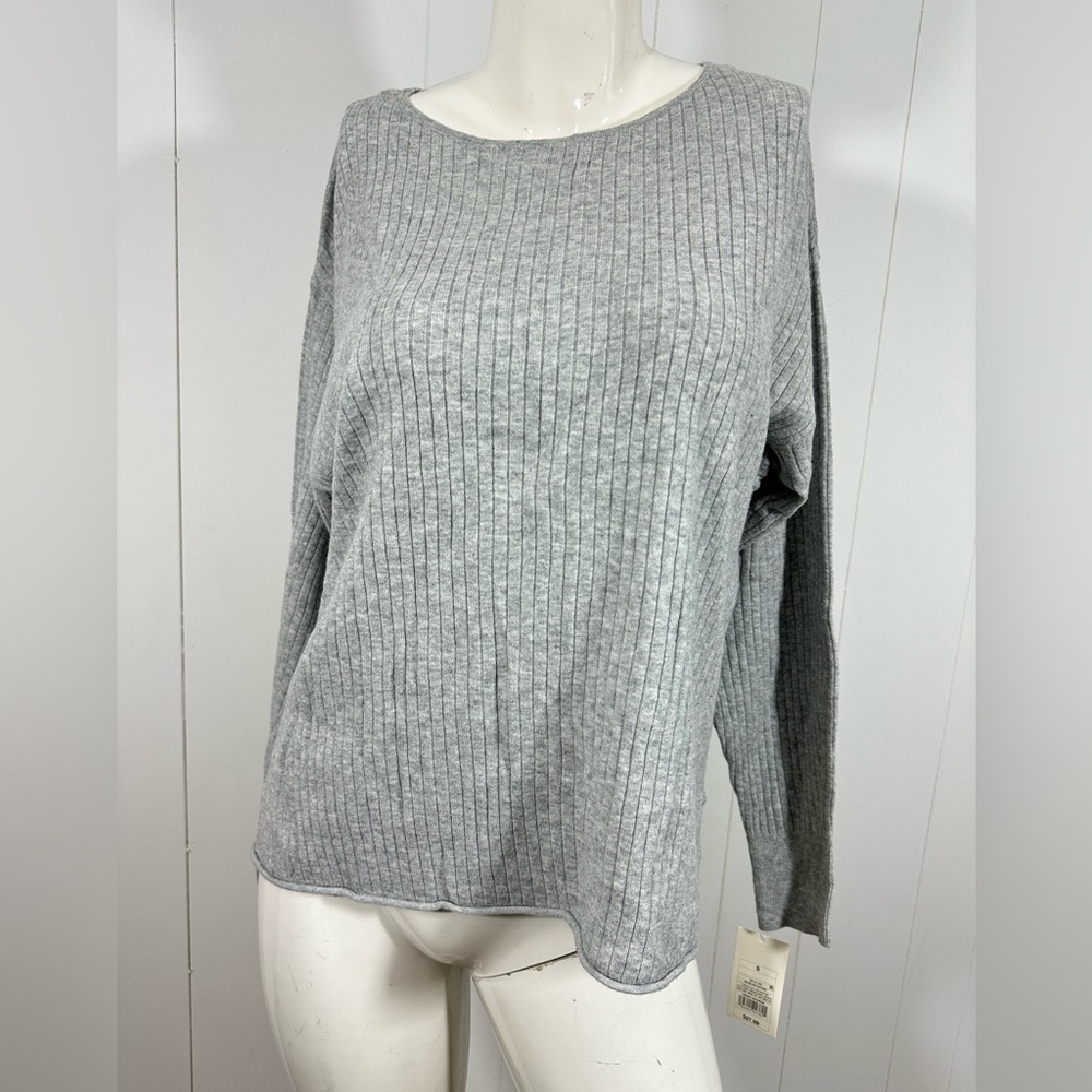 NWT Stars Above Womens Gray Long Sleeve Knit Sweater Size Small